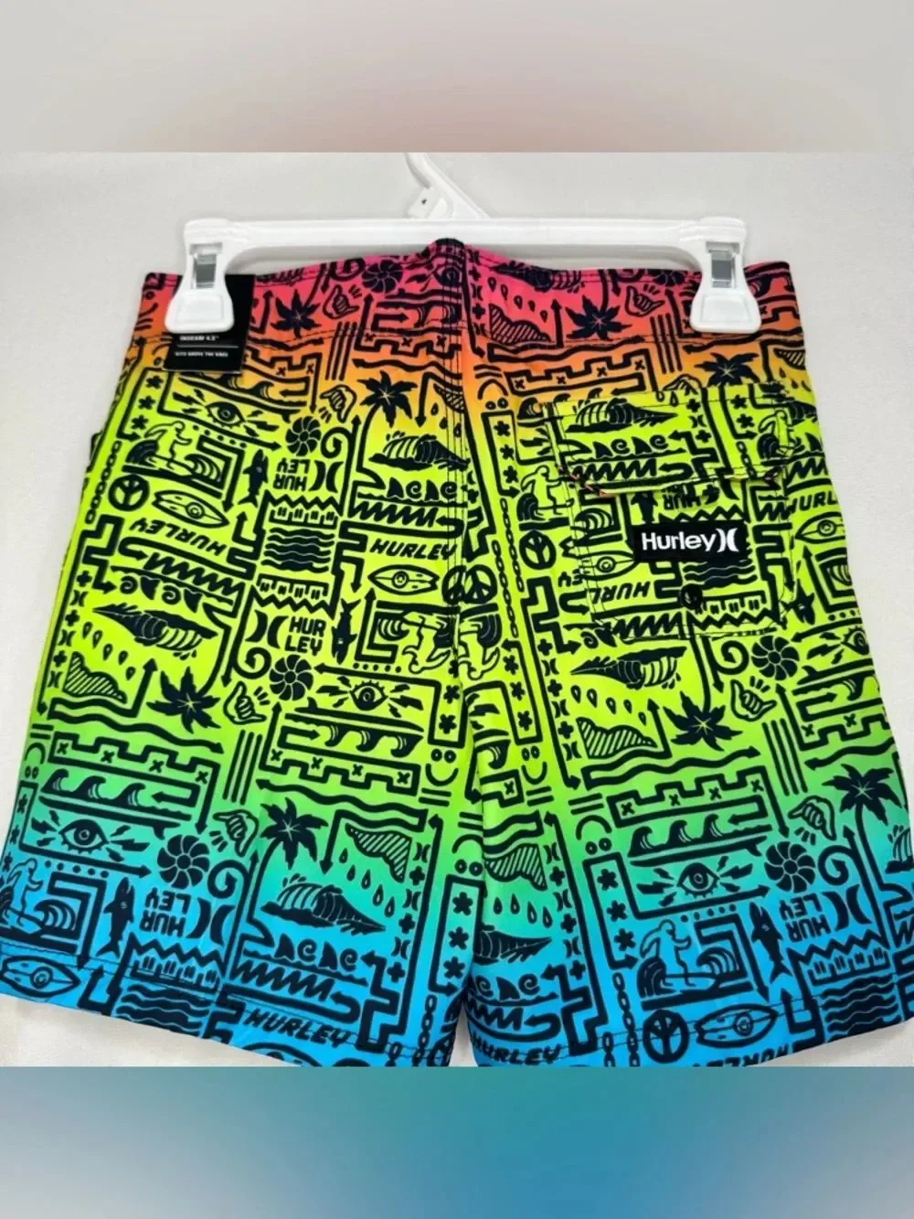 Boys Hurley Print Boardshorts Size 4
